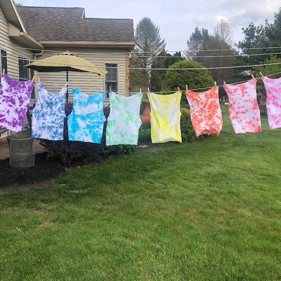 TIE DYE CROP TANK - LIGHT BLUE - Picture 4 of 4